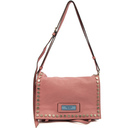 Prada Cross Body Buckle Tote  in Pink, Calfskin — Alternate View 8