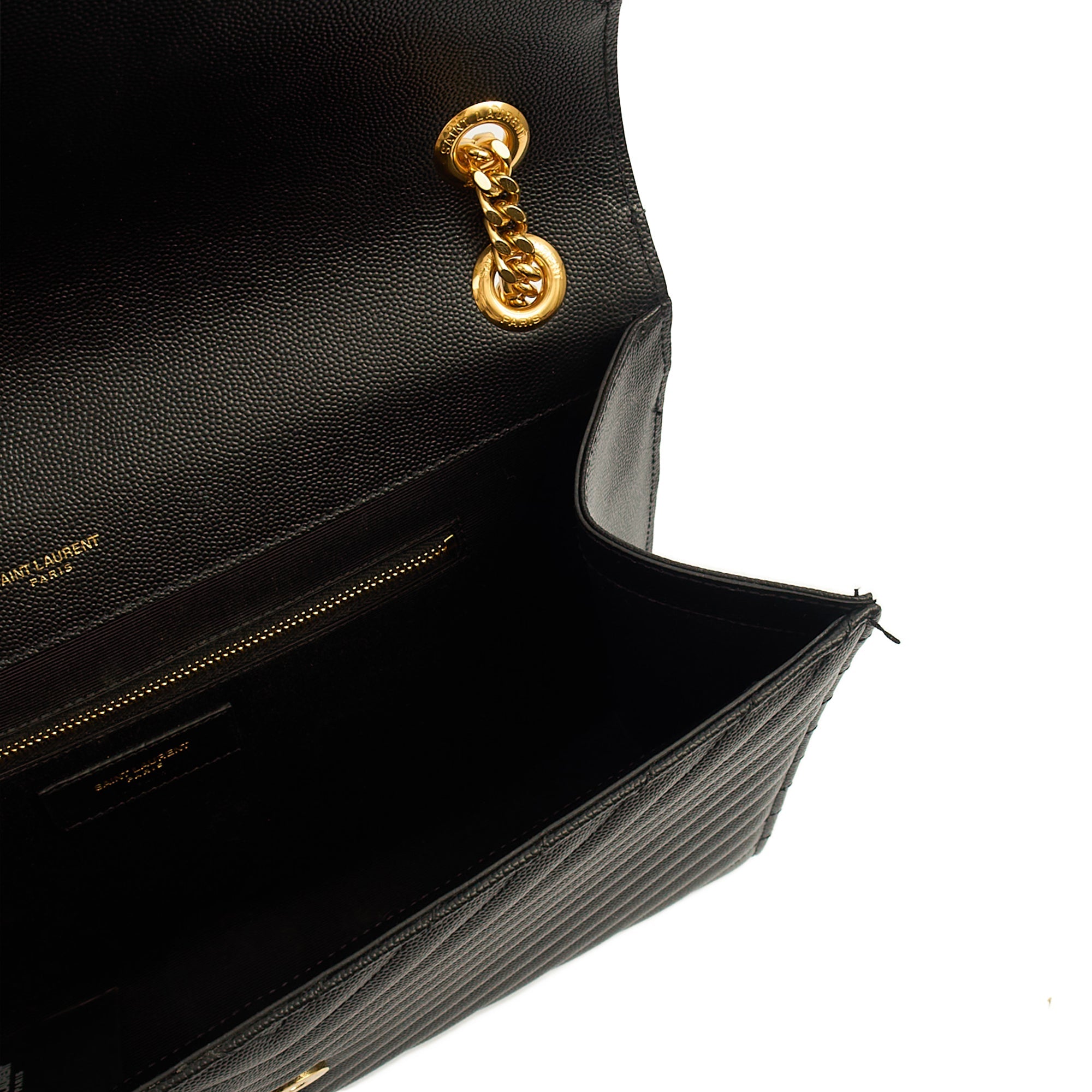 Saint Laurent Shoulder Bag Envelope - Large in Black, Leather — Alternate View 14