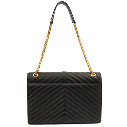 Saint Laurent Shoulder Bag Envelope - Large in Black, Leather — Alternate View 12