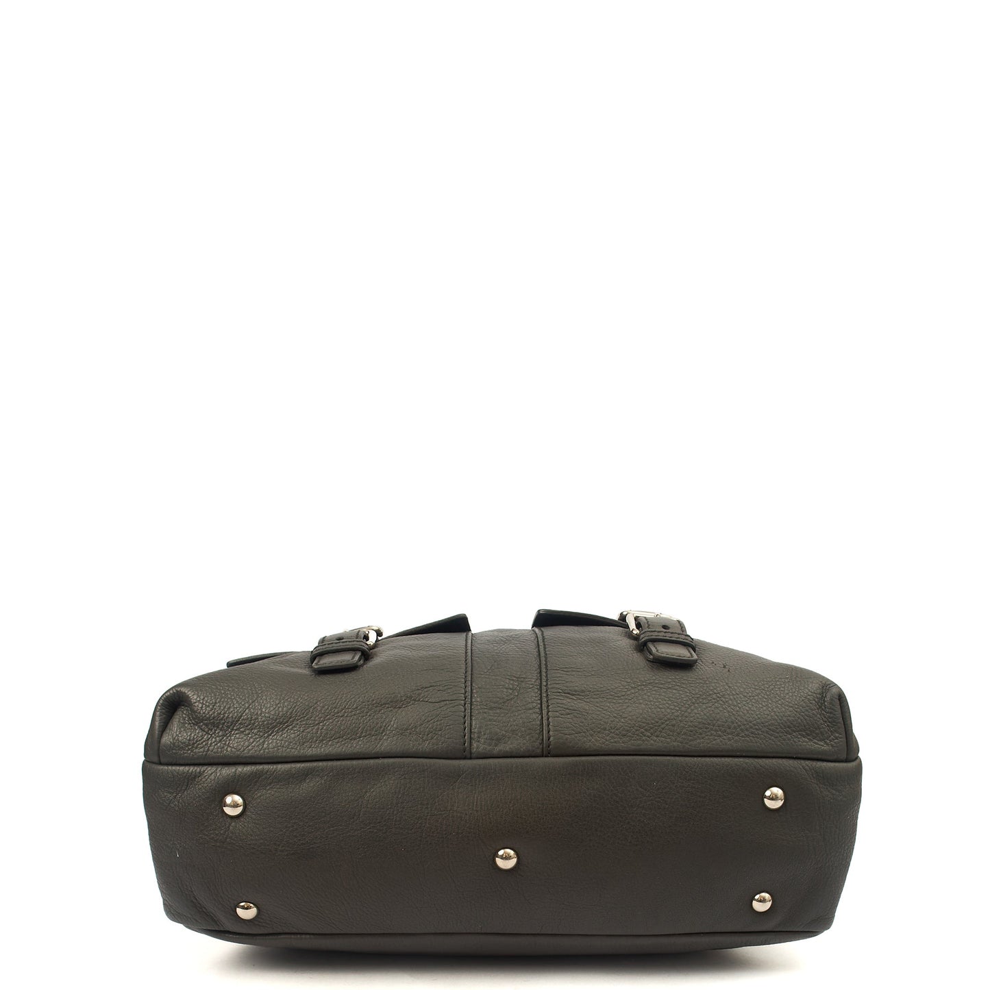 Saint Laurent Tote Tote in Dark Green, Calfskin Leather — Top View