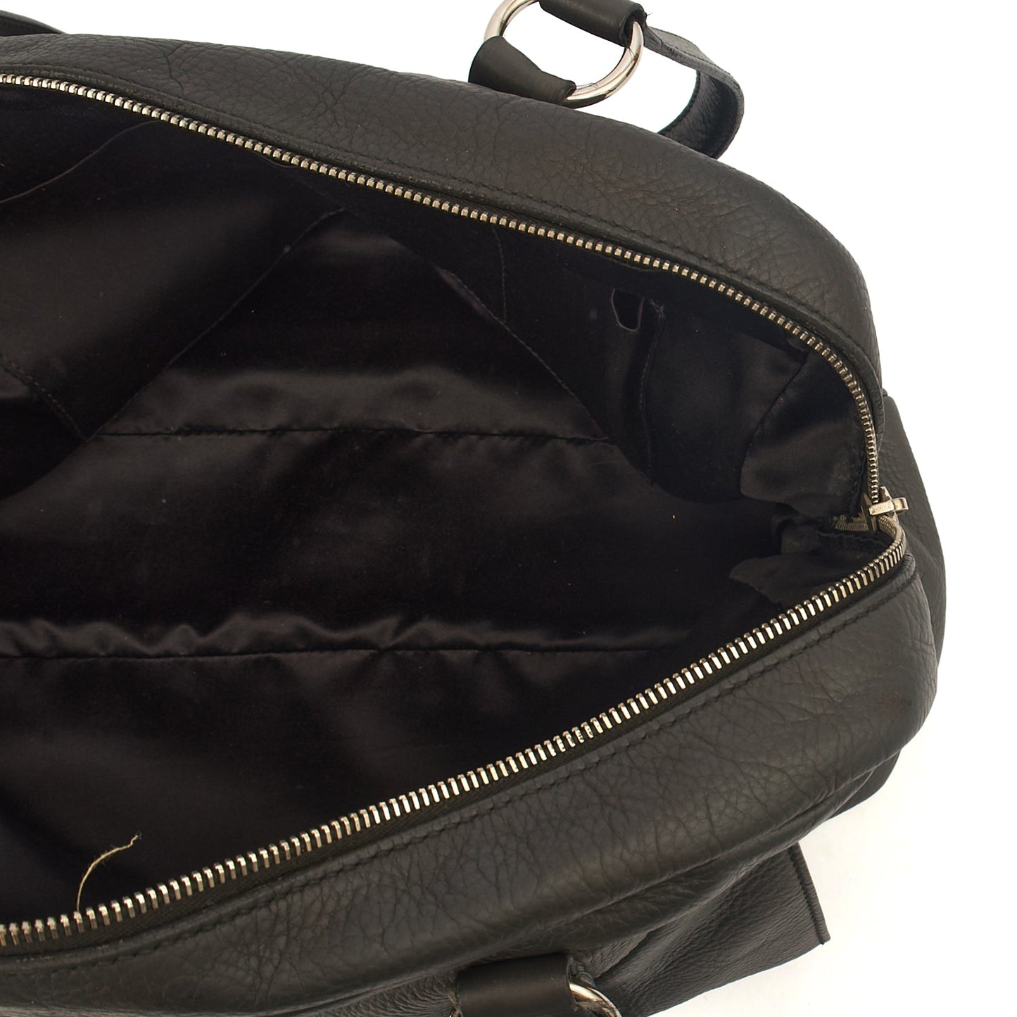Saint Laurent Tote Tote in Dark Green, Calfskin Leather — Detail View
