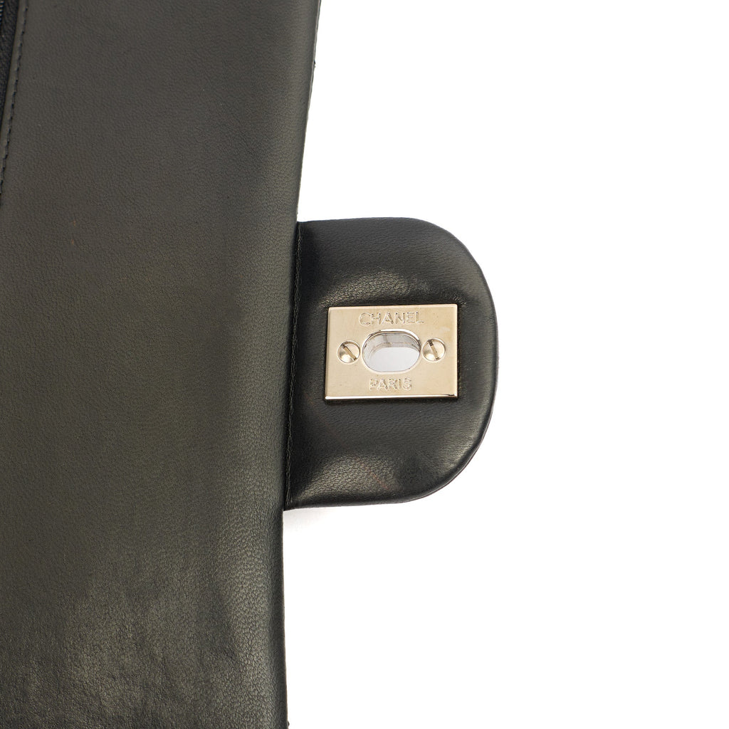 Chanel Shoulder Bag Classic Double Flap - Medium in Black, Lambskin Leather — Alternate View 10