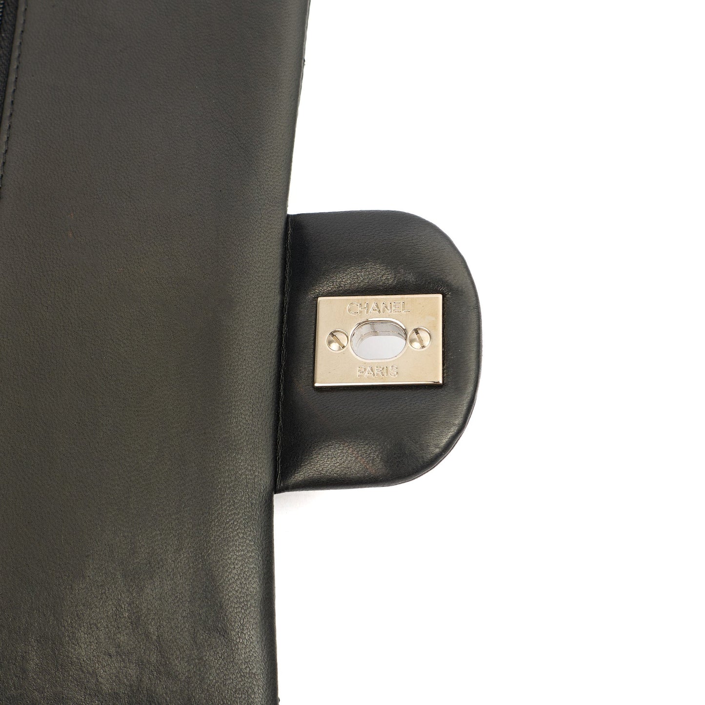 Chanel Shoulder Bag Classic Double Flap - Medium in Black, Lambskin Leather — Alternate View 10