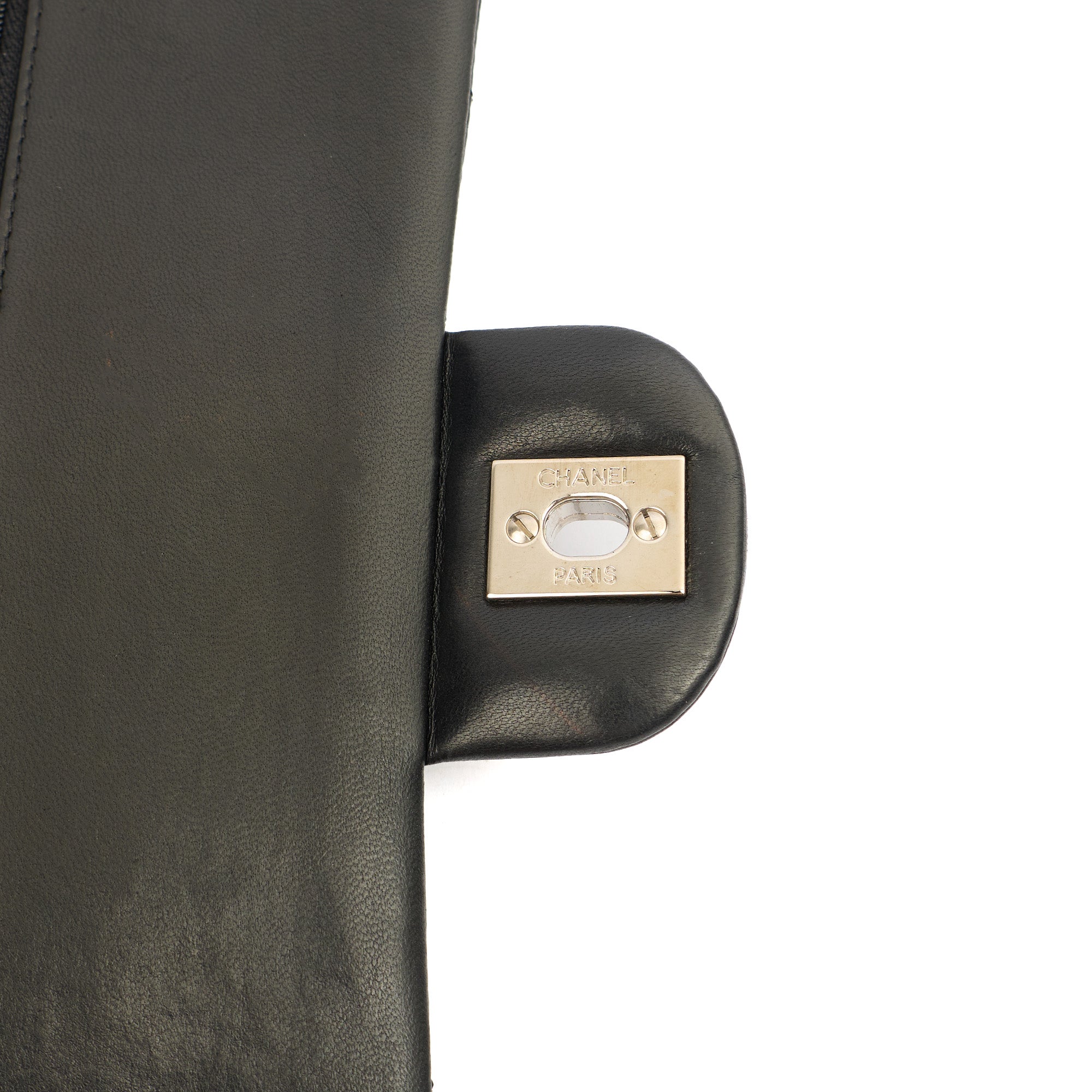 Chanel Shoulder Bag Classic Double Flap - Medium in Black, Lambskin Leather — Alternate View 10