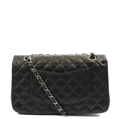 Chanel Shoulder Bag Classic Double Flap - Medium in Black, Lambskin Leather — Top View