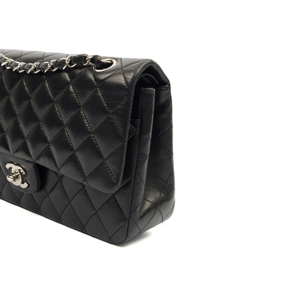 Chanel Shoulder Bag Classic Double Flap - Medium in Black, Lambskin Leather — Alternate View 7