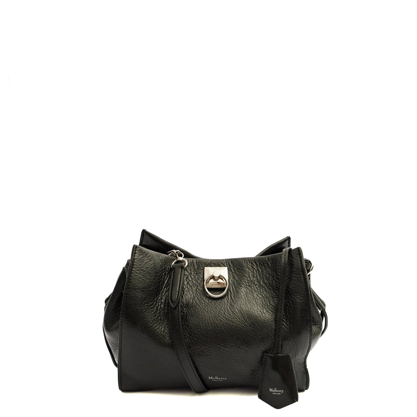 Mulberry Tote Iris - Small in Black, Calfskin Leather — Alternate View 9