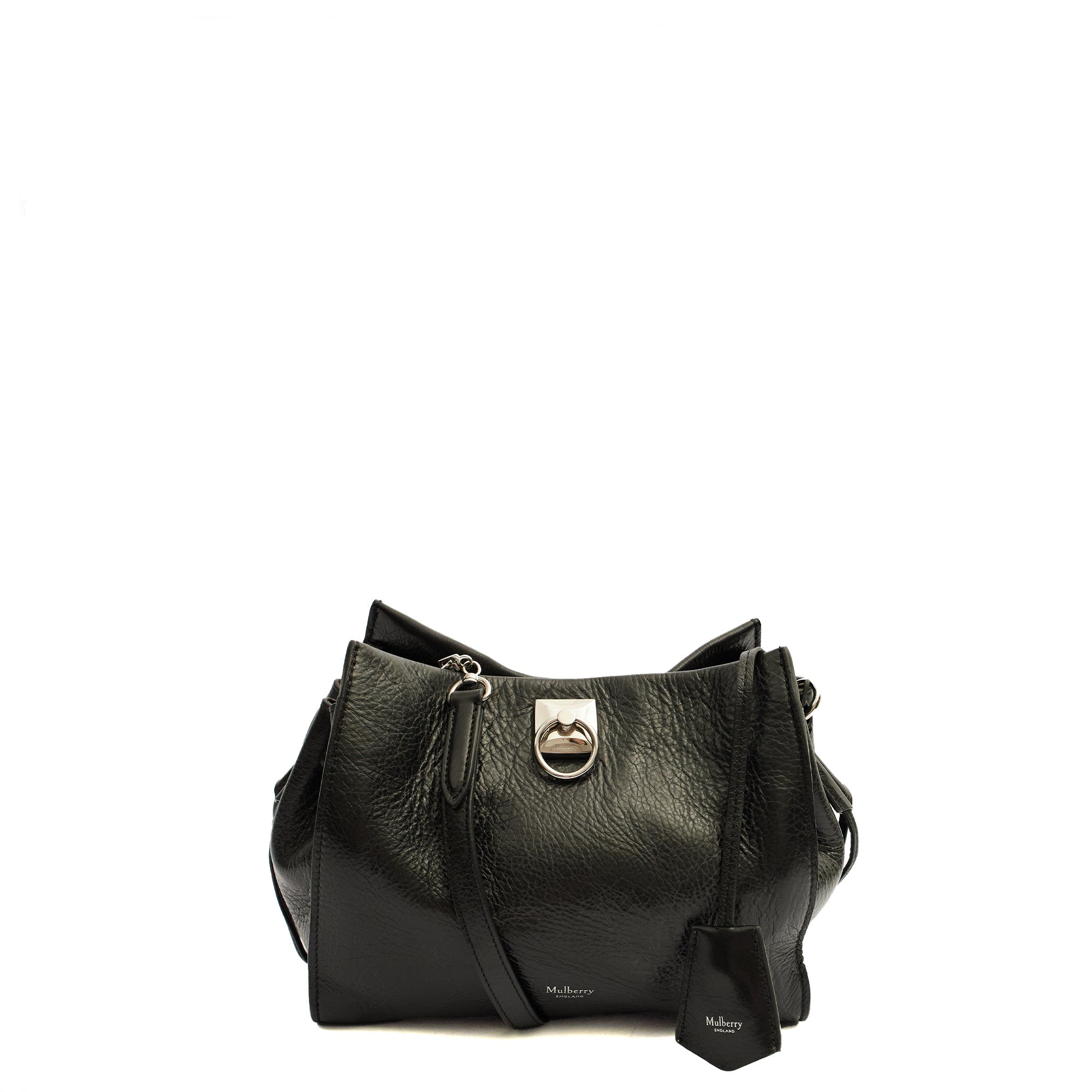 Mulberry Tote Iris - Small in Black, Calfskin Leather — Alternate View 17