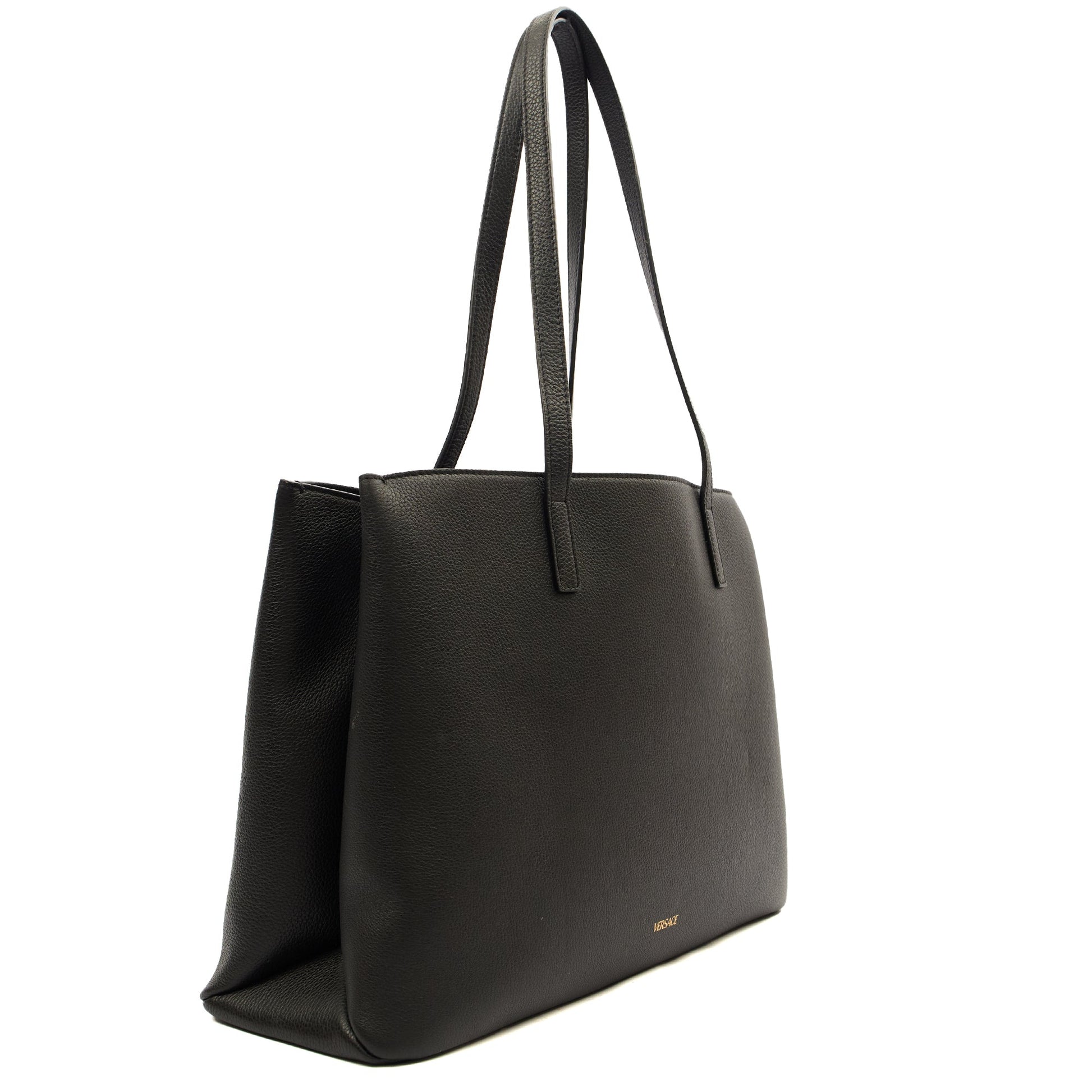 Versace Tote Virtus in Black, Leather — Alternate View 9