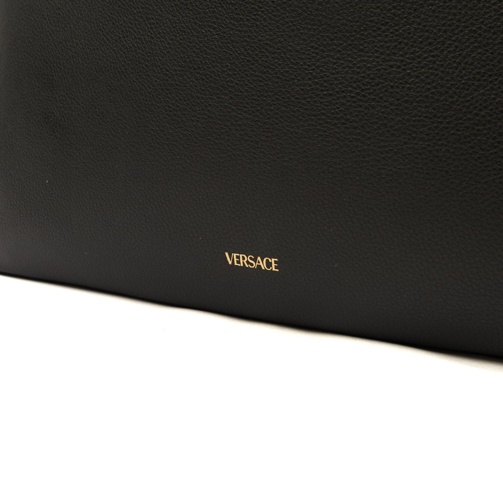 Versace Tote Virtus in Black, Leather — Detail View