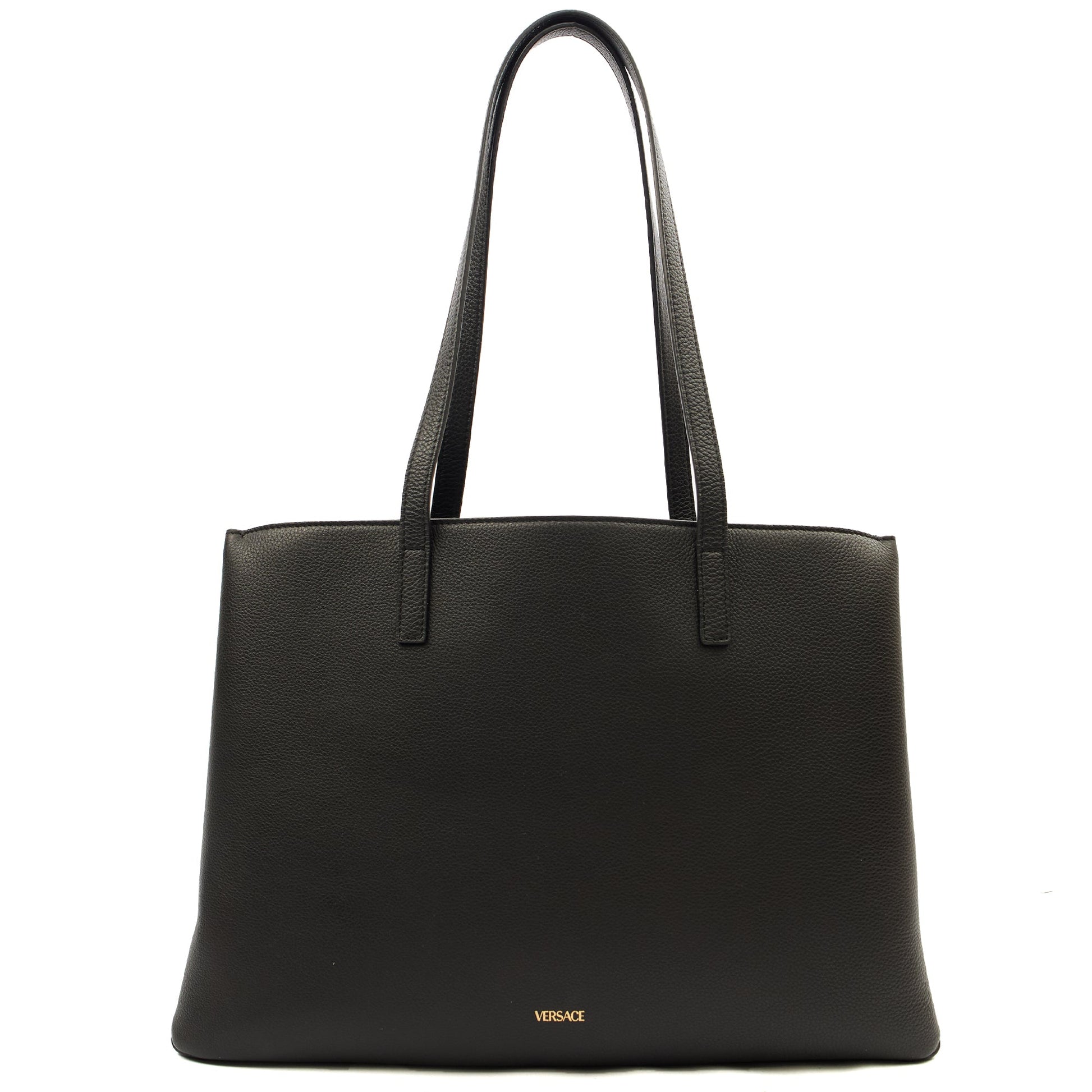 Versace Tote Virtus in Black, Leather — Alternate View 10