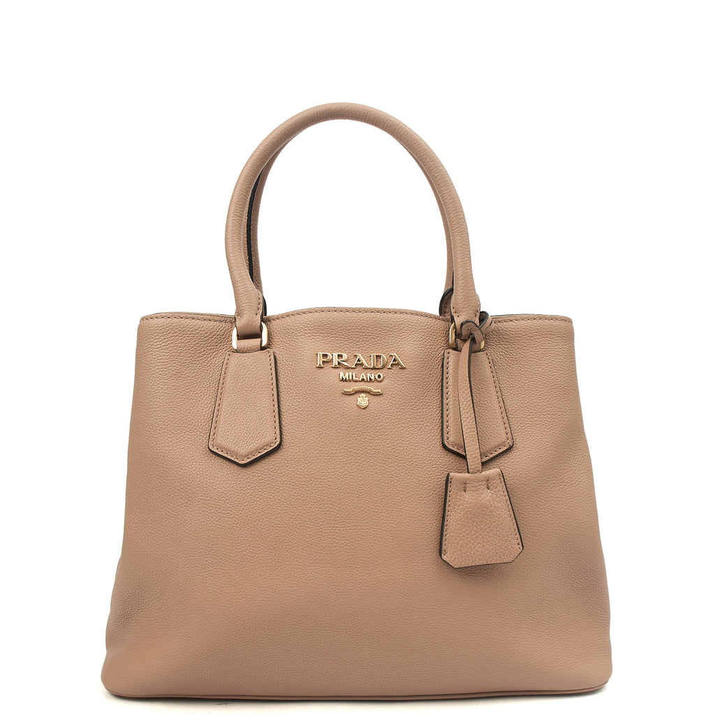 Prada Tote Double Tote - Medium in Powder Pink, Calfskin — Alternate View 7