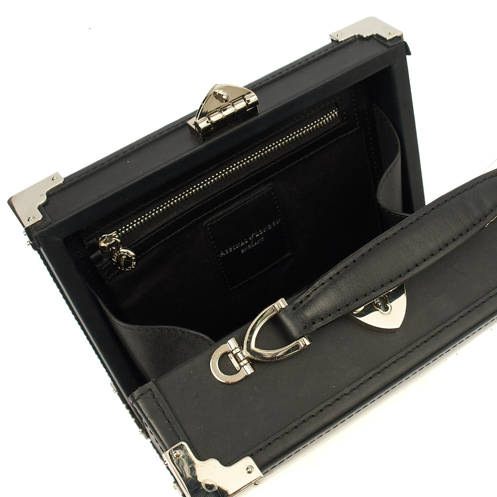Aspinal of London Cross Body Trunk in Black, Leather — Alternate View 14