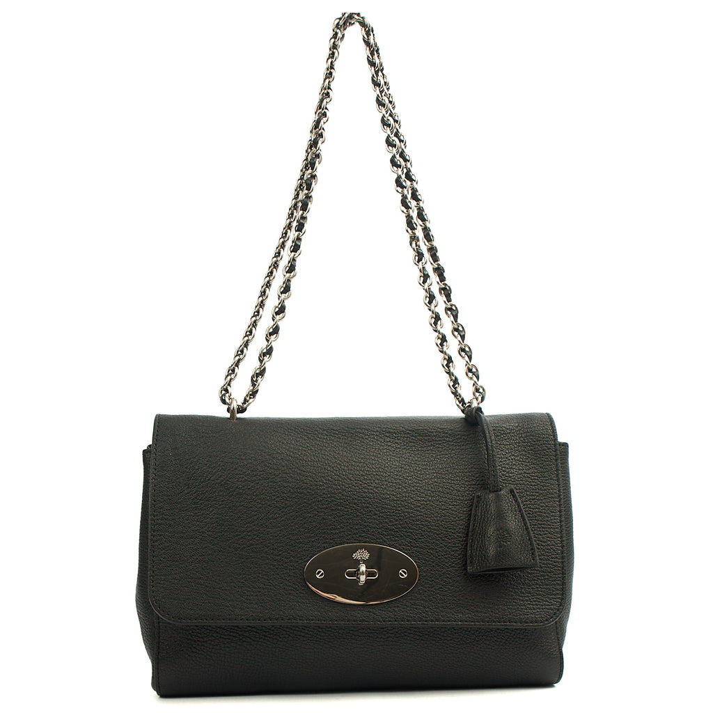 Mulberry Cross Body Lily - Large in Black, Leather — Front View