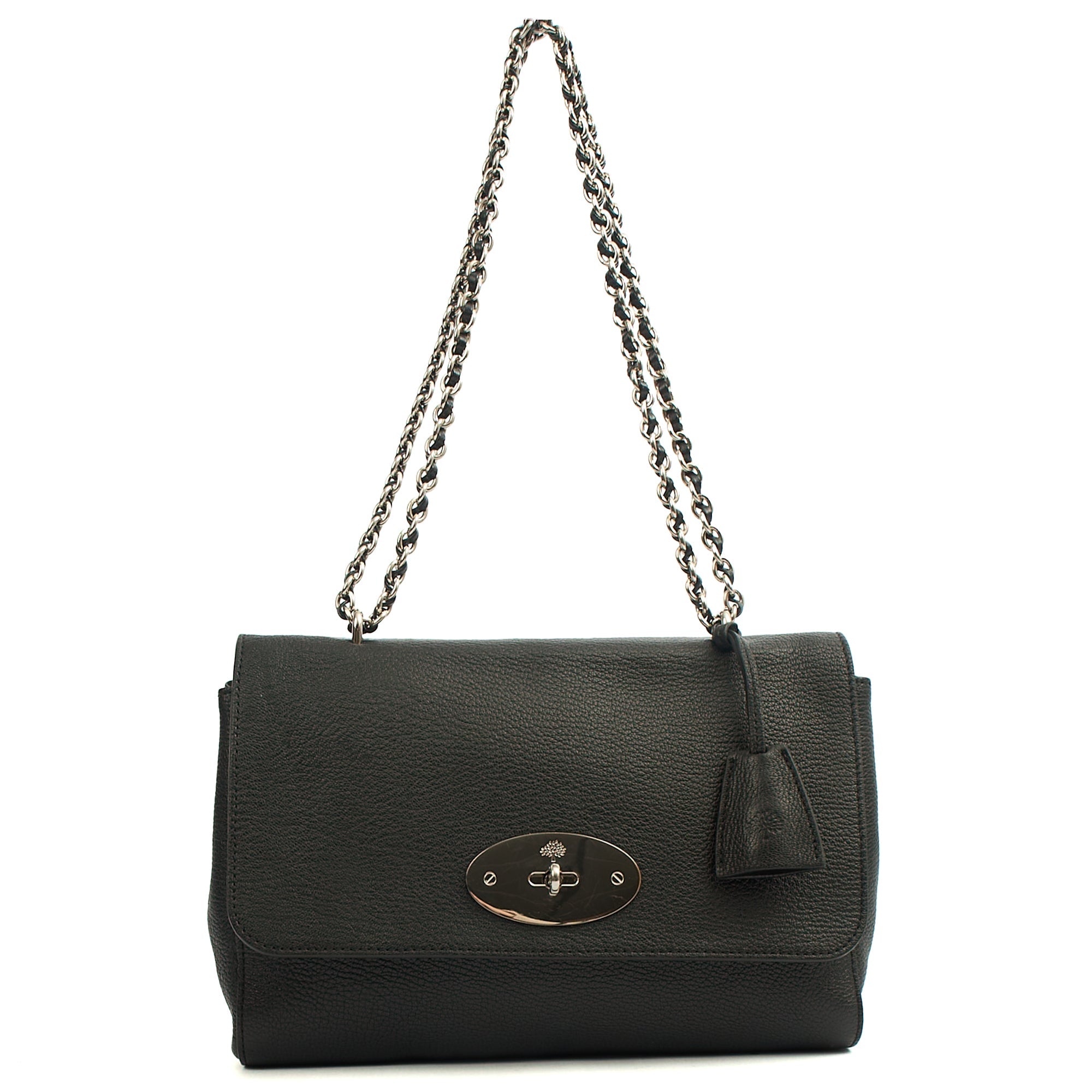 Mulberry Cross Body Lily - Large in Black, Leather — Front View