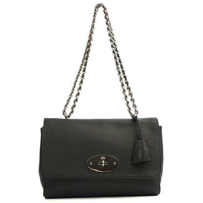 Mulberry Cross Body Lily - Large in Black, Leather — Front View