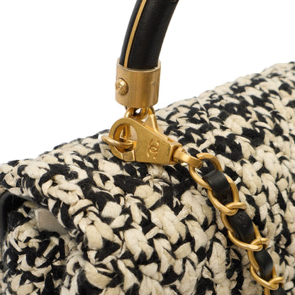 Chanel Top Handle Coco Top Handle in Black, Fabric — Alternate View 8