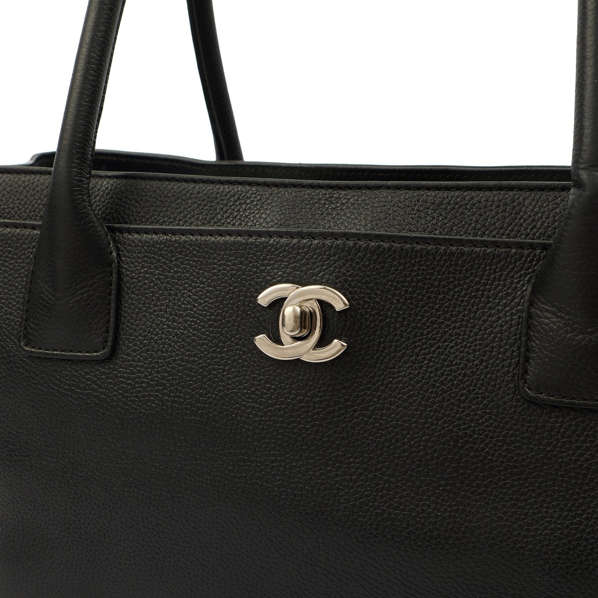 Chanel Tote Executive Shopper Tote in Black, Leather — Lifestyle View