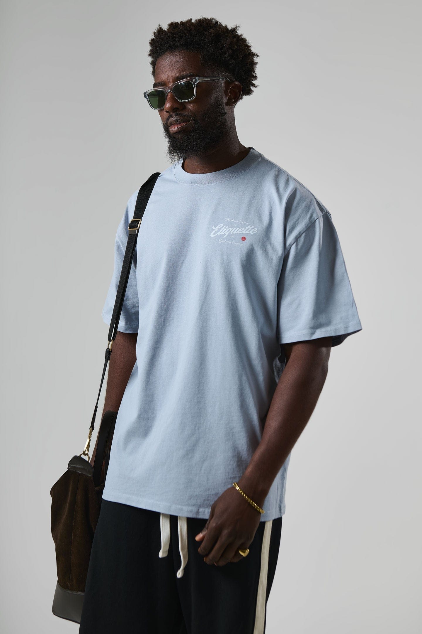 Etiquette The Rose Tee 'Faded Sky' — Faded Sky — Size S — Back View