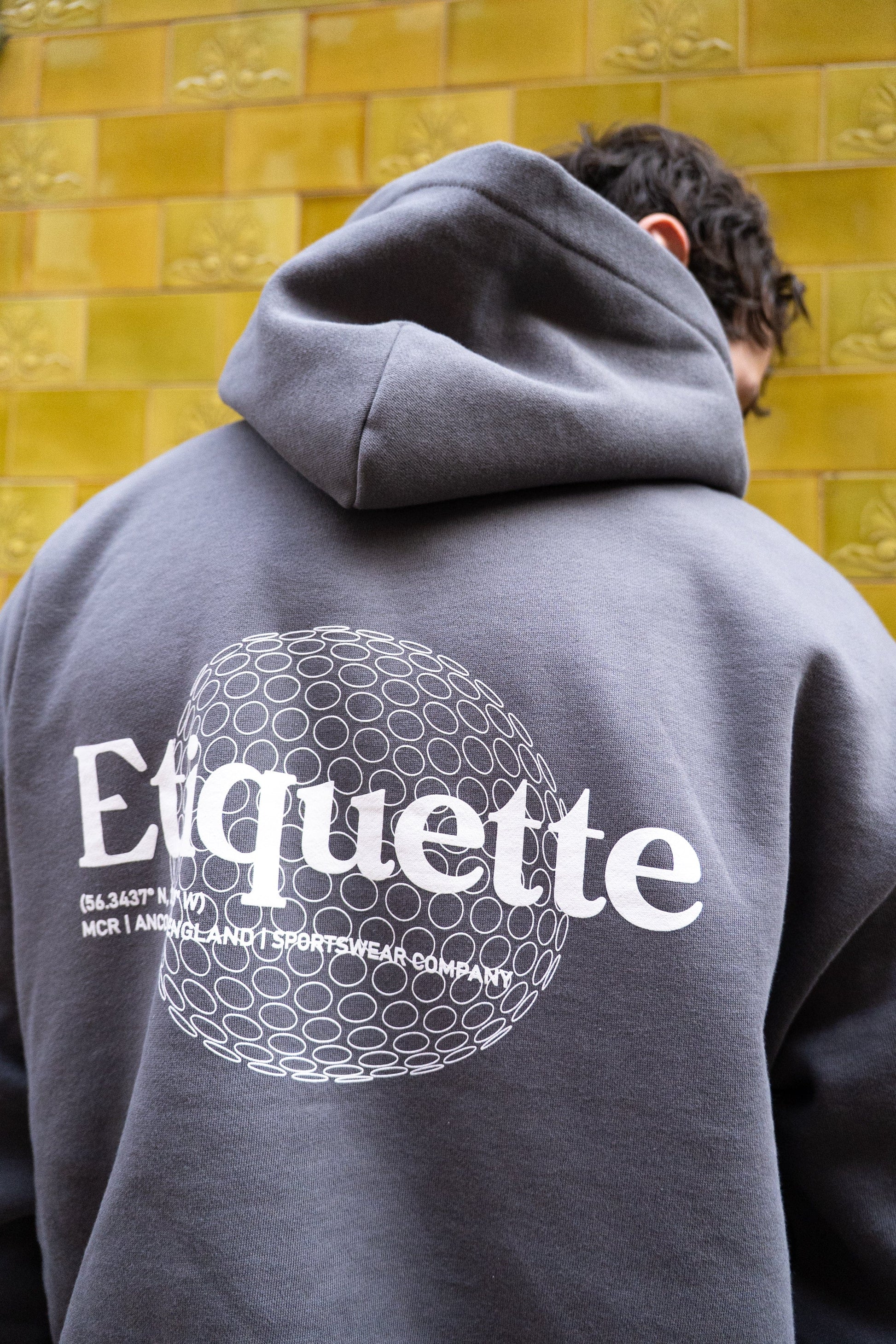 Etiquette Sphere Hood 'Grey' — Grey — Size S — Back View