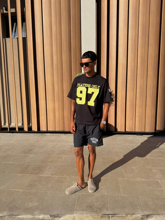PLAYERS ONLY BLACK JERSEY TEE — XS — Side View