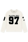 PLAYERS ONLY ECRU JERSEY LONG SLEEVE — Small — Front View