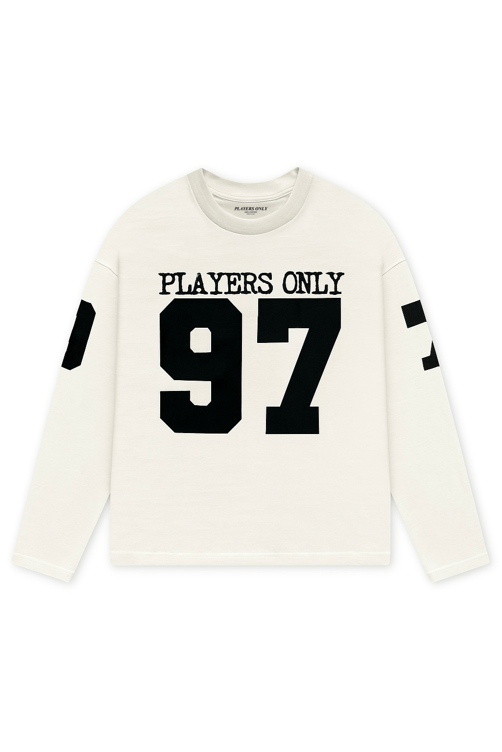PLAYERS ONLY ECRU JERSEY LONG SLEEVE — Small — Front View