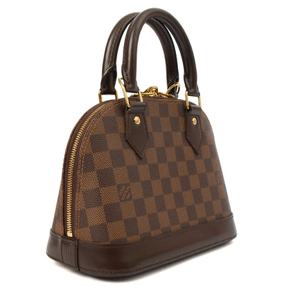 Louis Vuitton Top Handle Alma BB in Damier Geant, Canvas — Back View