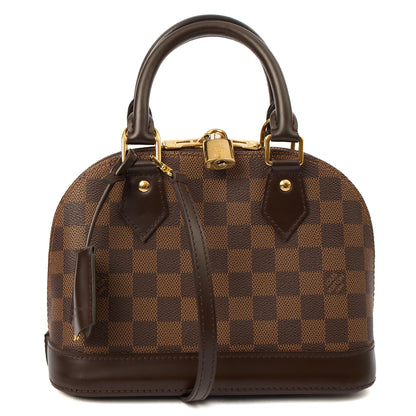 Louis Vuitton Top Handle Alma BB in Damier Geant, Canvas — Front View