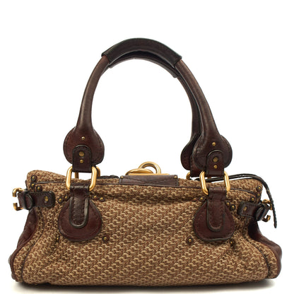 Chloe Tote Paddington in Brown, Canvas — Back View