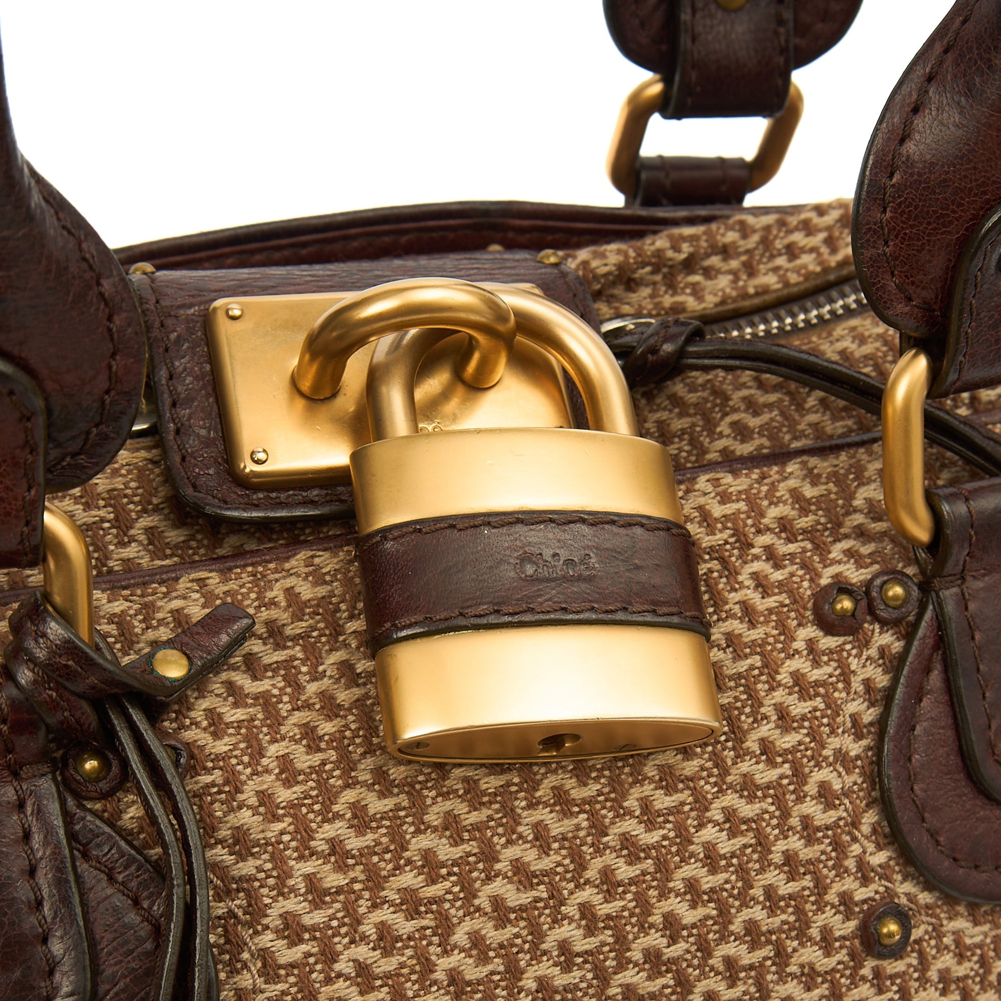 Chloe Tote Paddington in Brown, Canvas — Lifestyle View