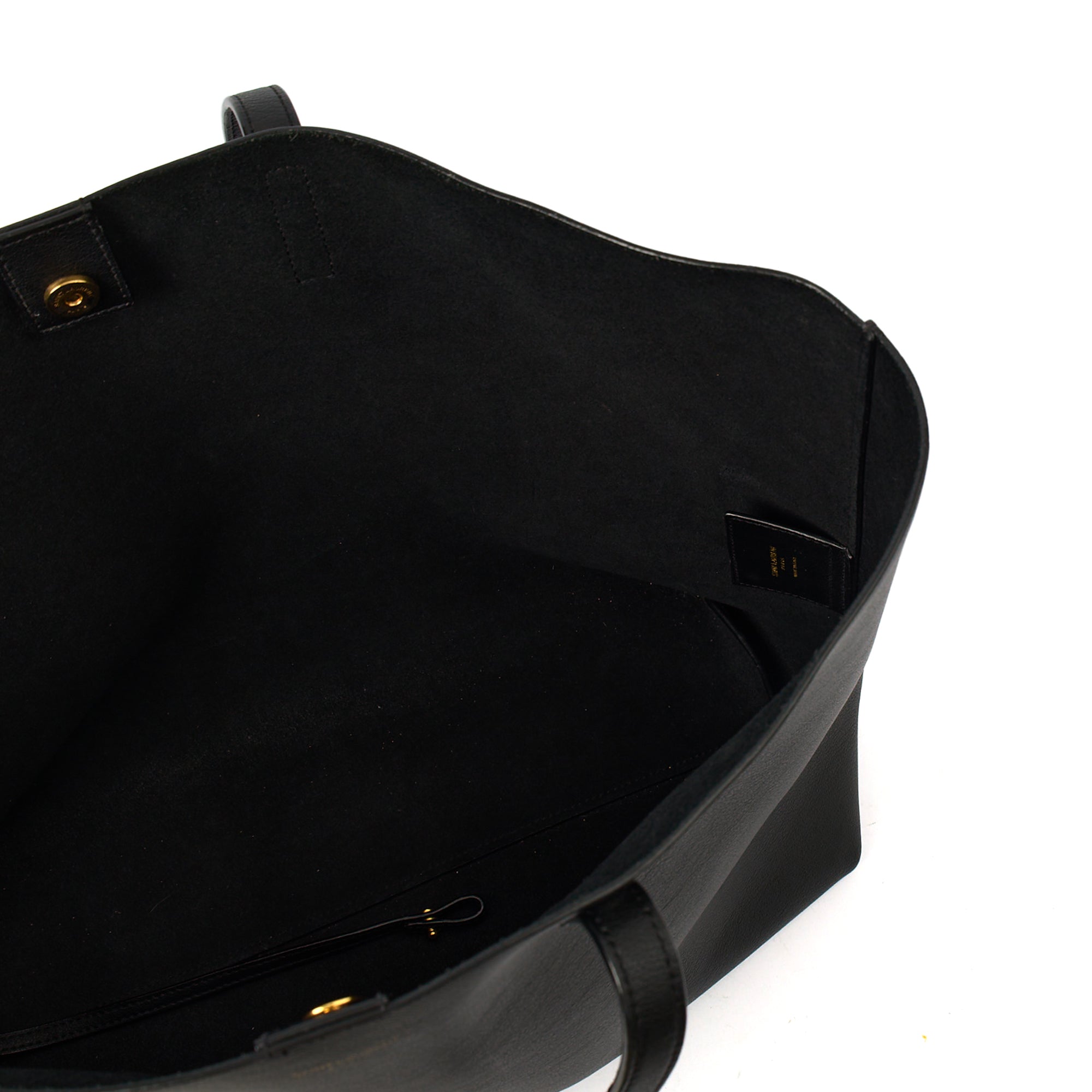 Saint Laurent Tote Shopping East West in Black, Leather — Alternate View 8