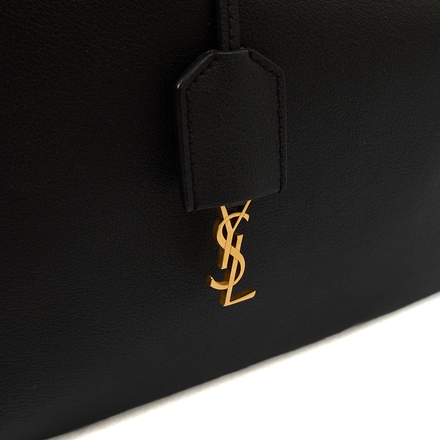 Saint Laurent Tote Shopping East West in Black, Leather — Lifestyle View