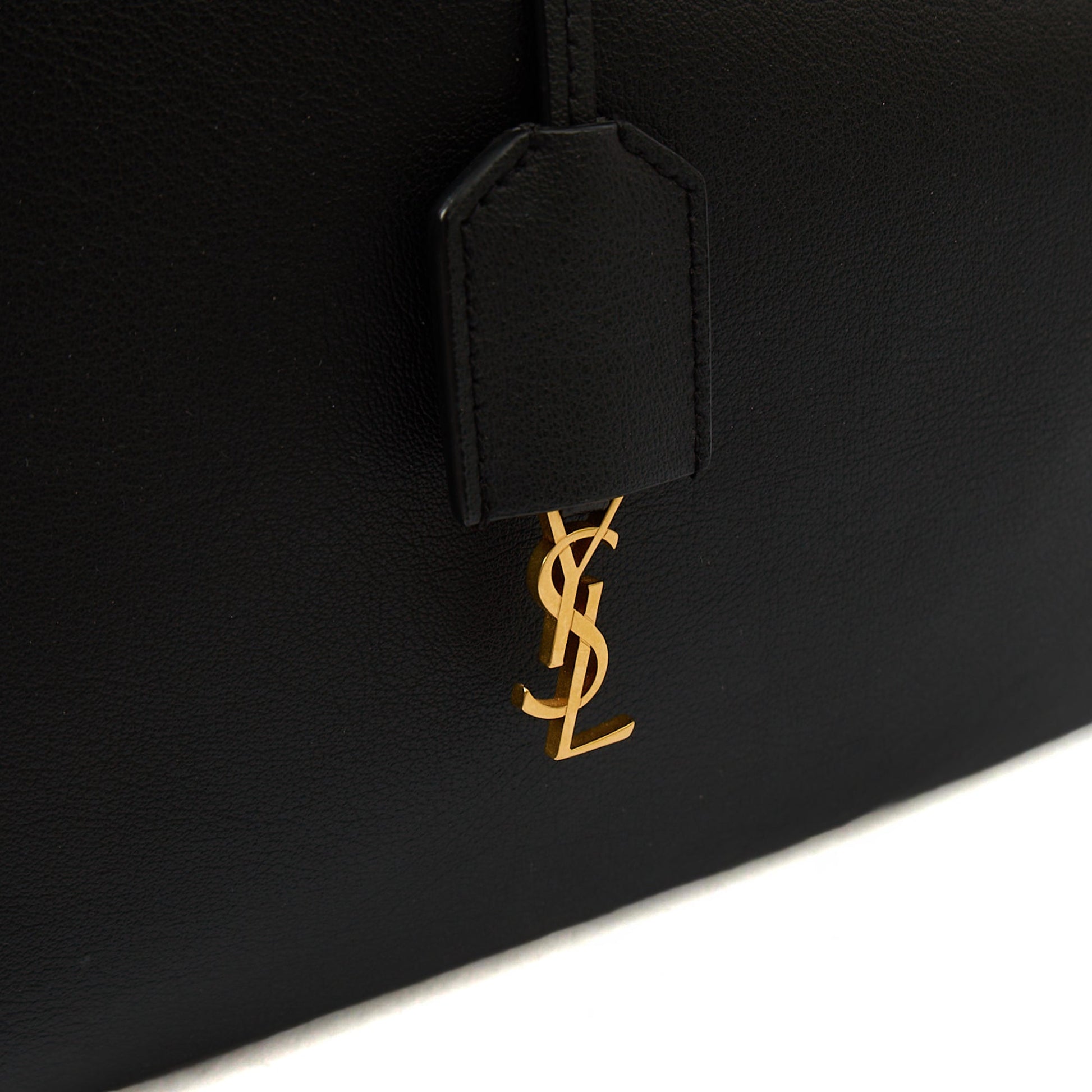 Saint Laurent Tote Shopping East West in Black, Leather — Lifestyle View