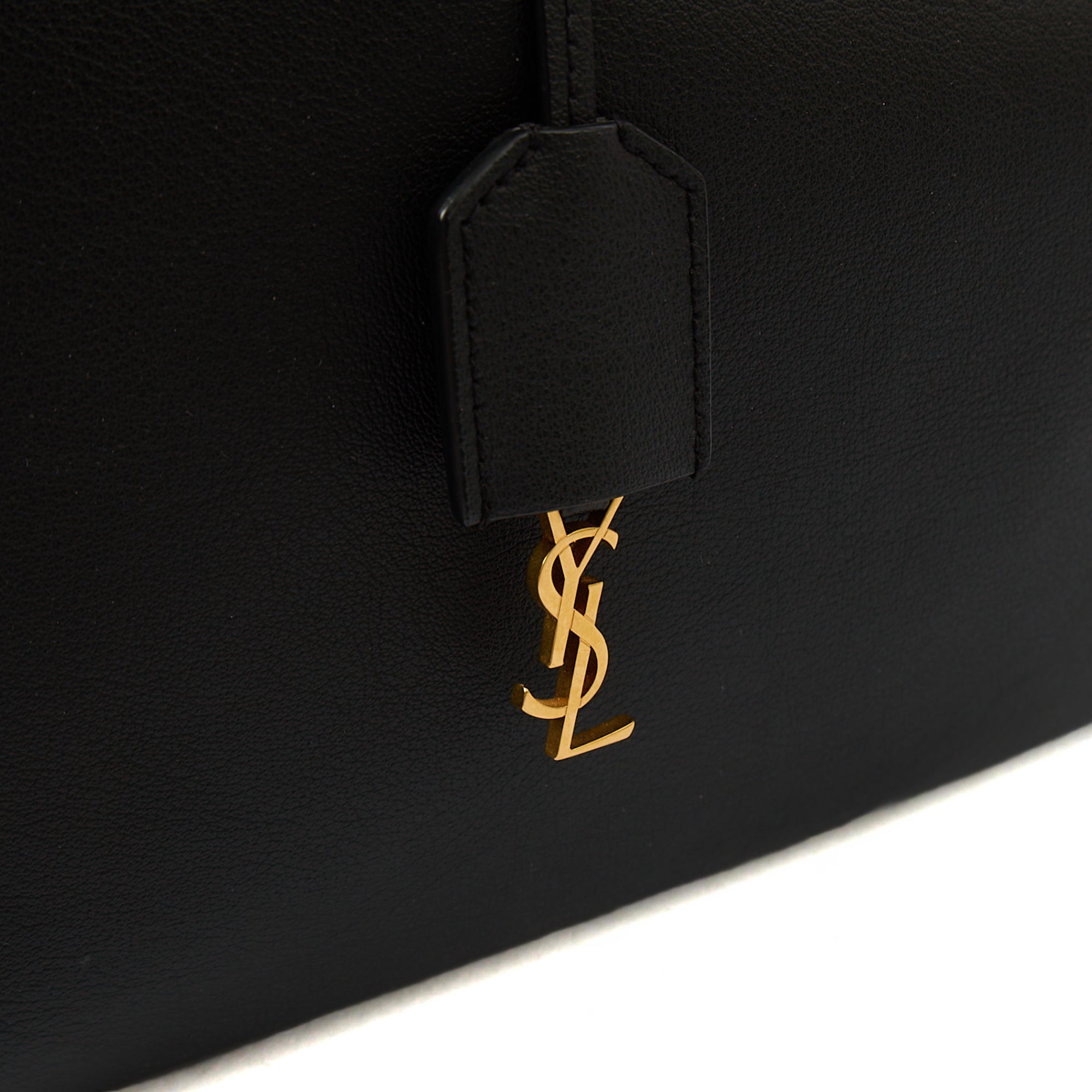 Saint Laurent Tote Shopping East West in Black, Leather — Lifestyle View