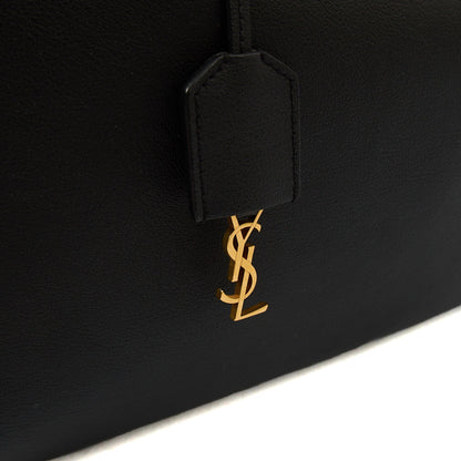 Saint Laurent Tote Shopping East West in Black, Leather — Lifestyle View