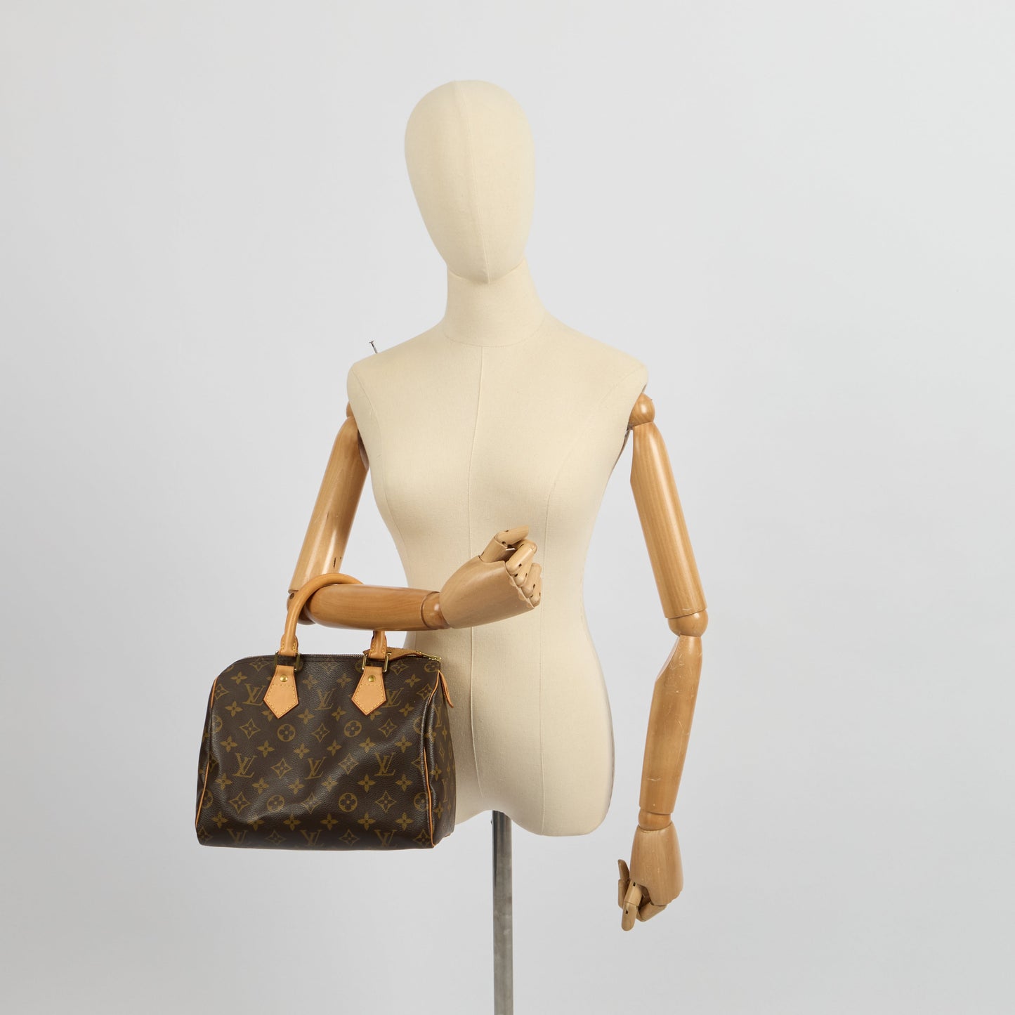 Louis Vuitton Top Handle Speedy 25 in Monogram, Canvas — Side View