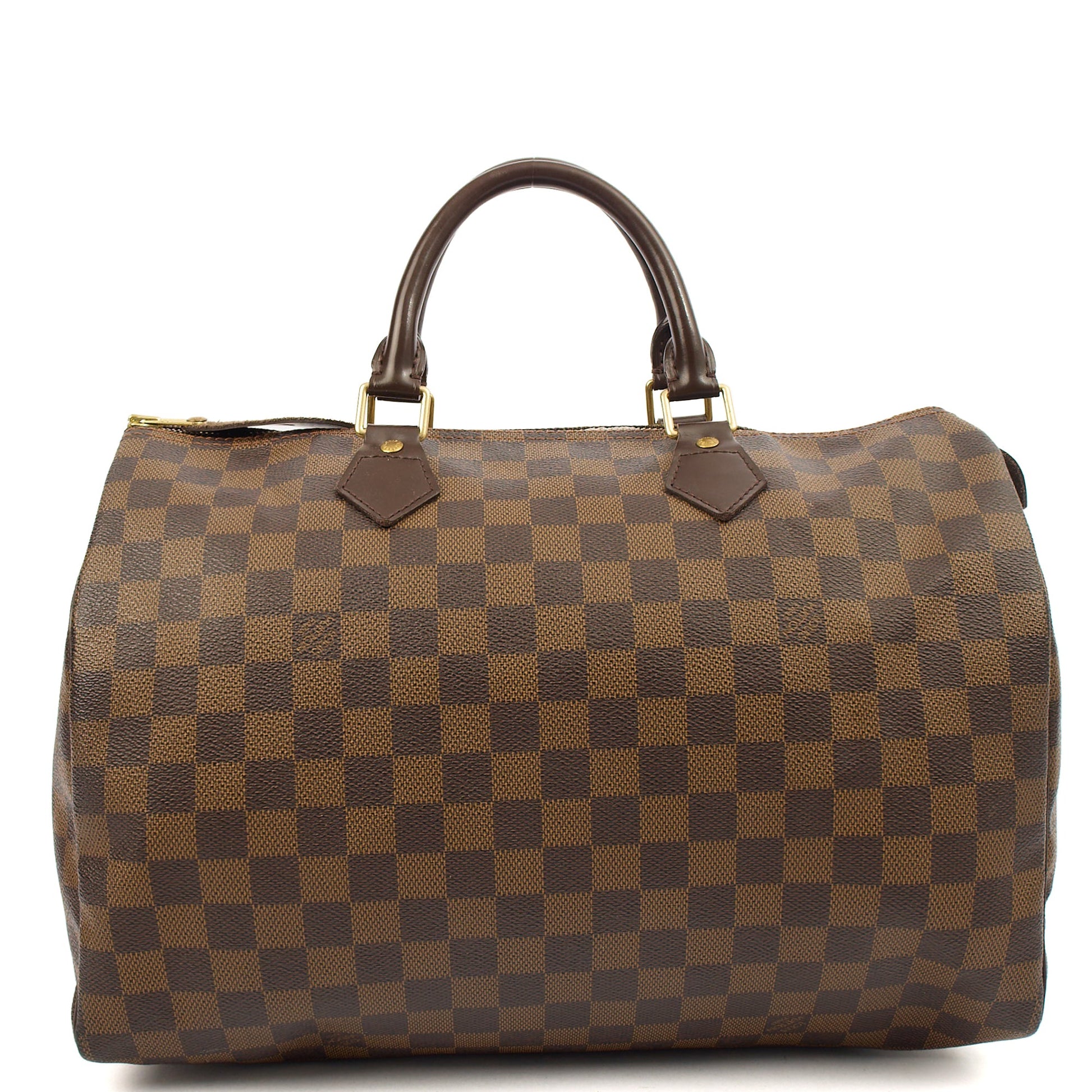 Louis Vuitton Tote Speedy 35 in Damier Ebene, Canvas — Top View