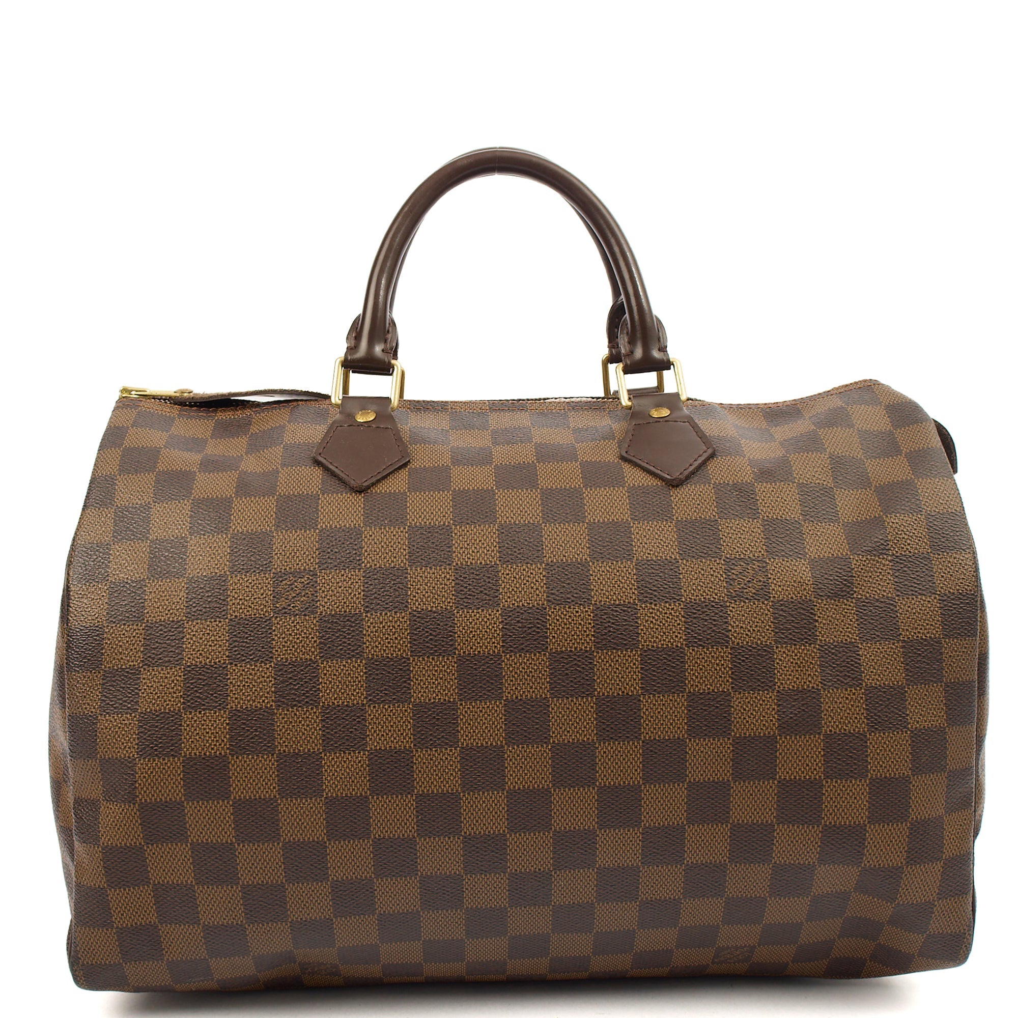 Louis Vuitton Tote Speedy 35 in Damier Ebene, Canvas — Top View