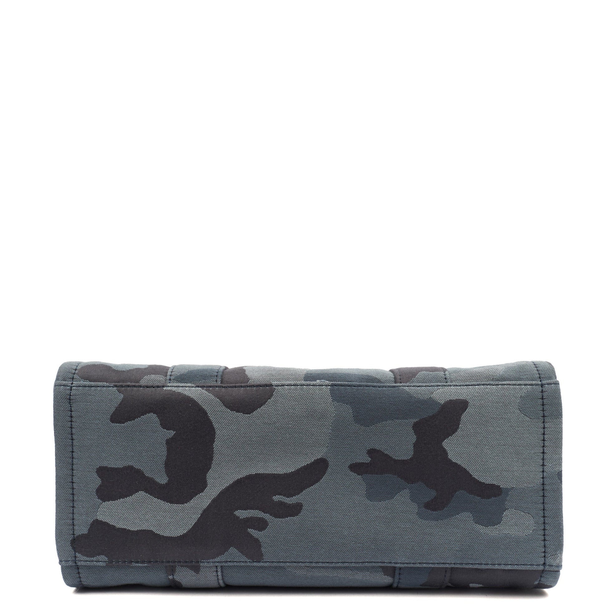 Marc Jacobs Tote The Tote Bag in Camo Blue, Fabric — Detail View