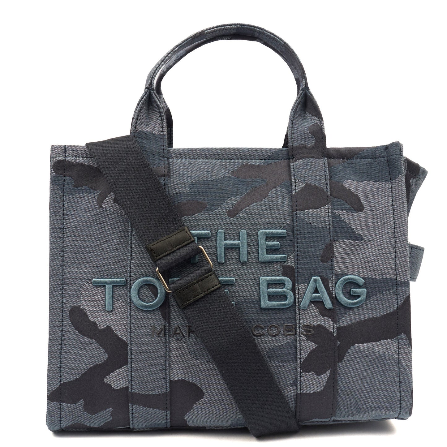 Marc Jacobs Tote The Tote Bag in Camo Blue, Fabric — Front View
