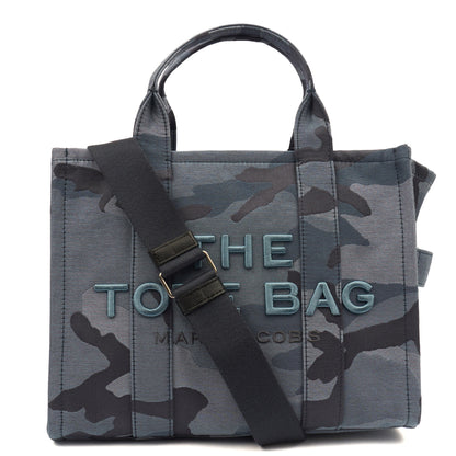 Marc Jacobs Tote The Tote Bag in Camo Blue, Fabric — Front View