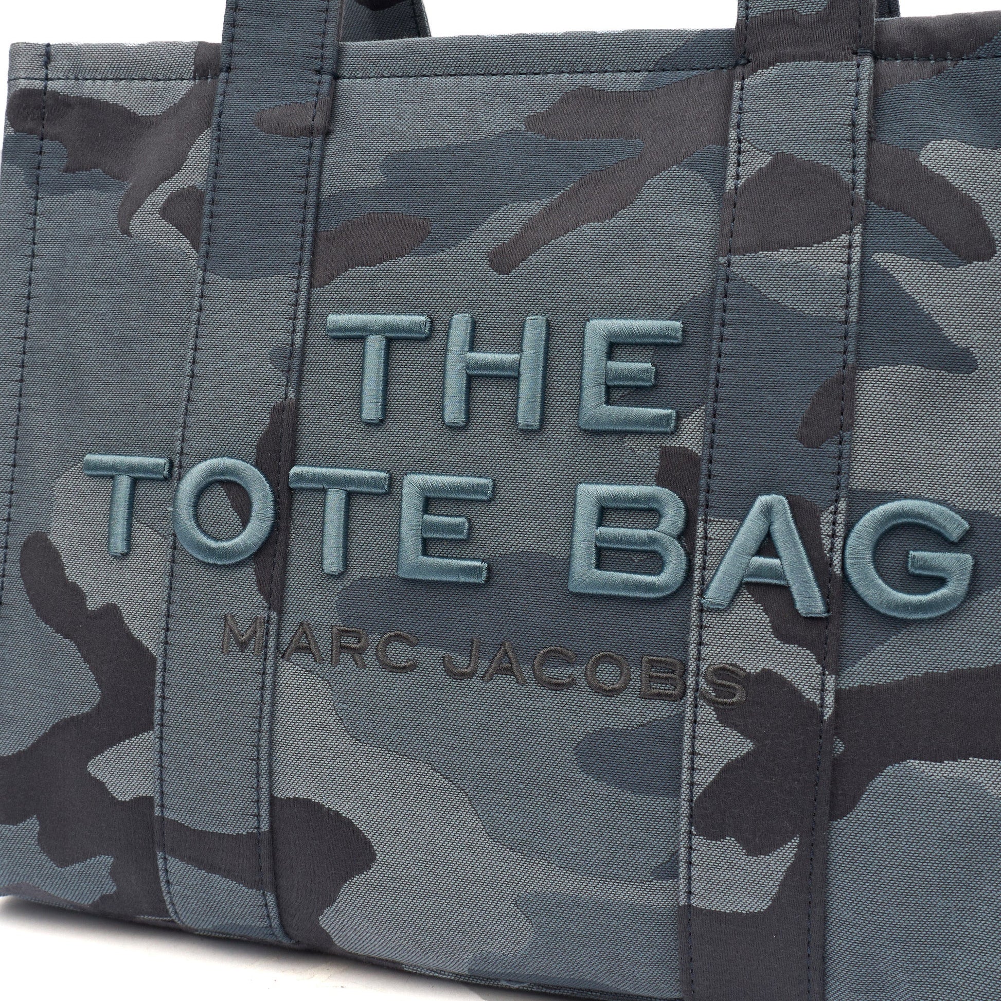 Marc Jacobs Tote The Tote Bag in Camo Blue, Fabric — Side View