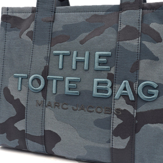 Marc Jacobs Tote The Tote Bag in Camo Blue, Fabric — Side View