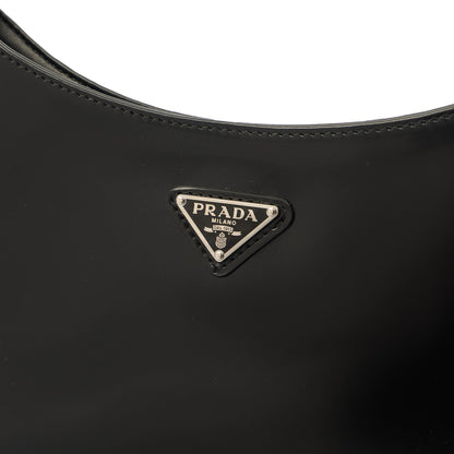Prada Shoulder Bag Cleo Shoulder Bag in Black, Patent Leather — Lifestyle View
