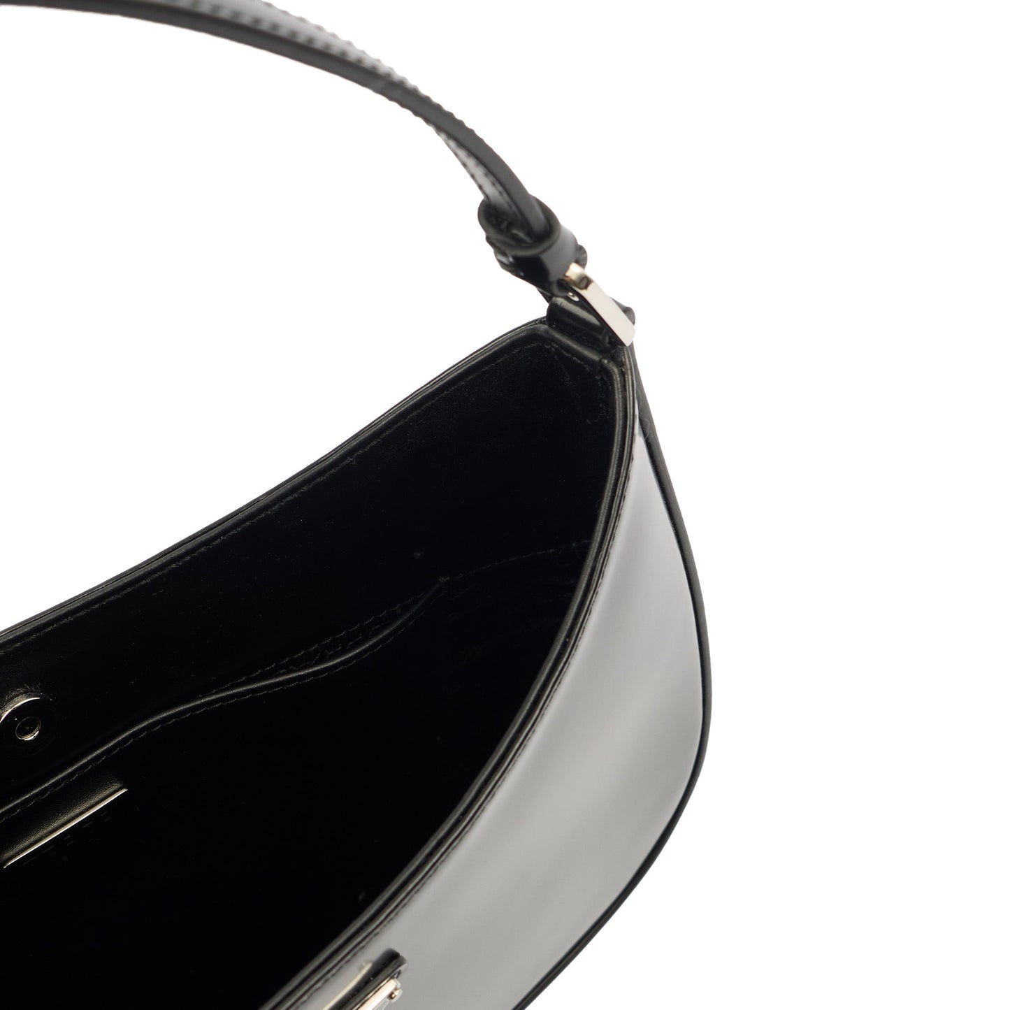 Prada Shoulder Bag Cleo Shoulder Bag in Black, Patent Leather — Alternate View 7