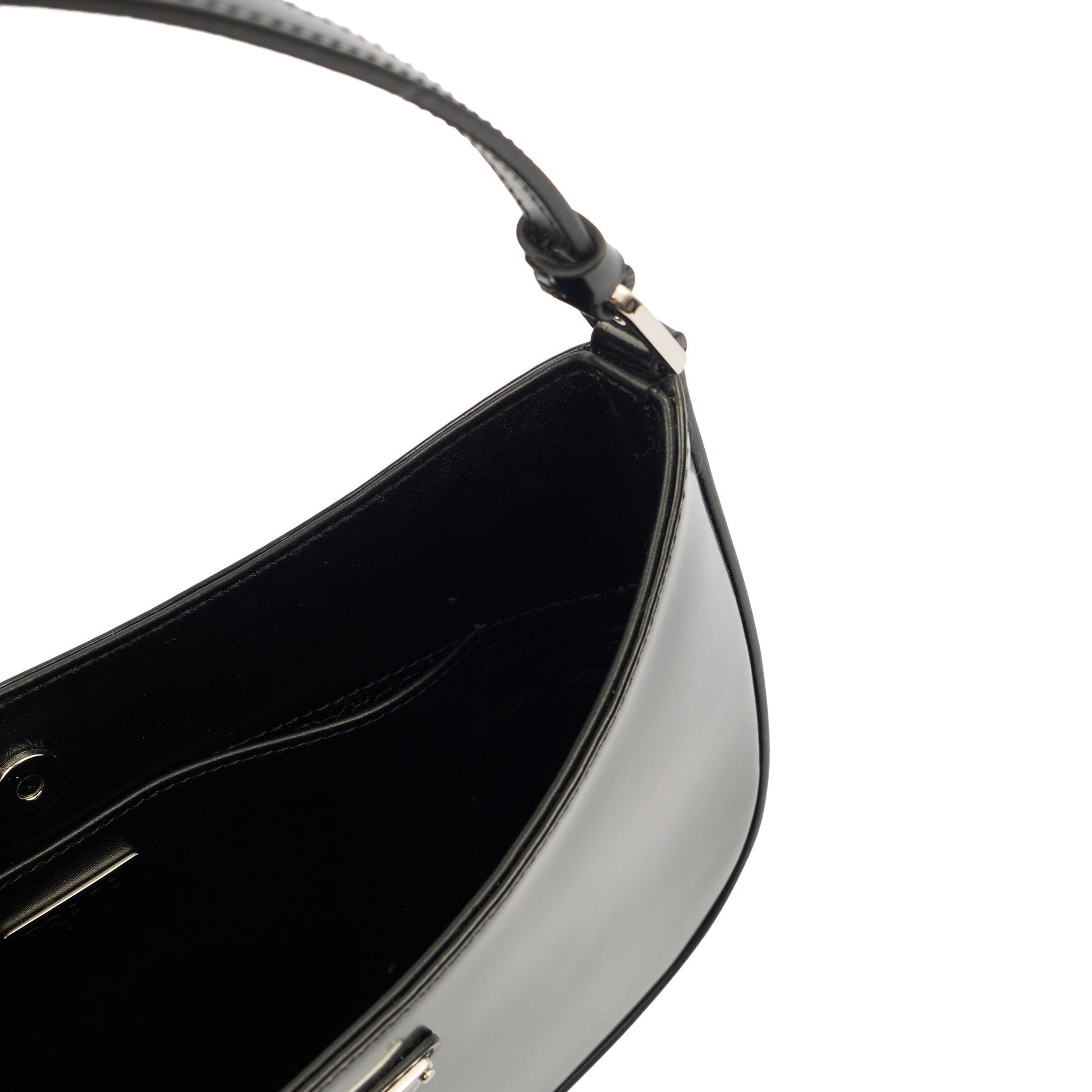 Prada Shoulder Bag Cleo Shoulder Bag in Black, Patent Leather — Alternate View 7
