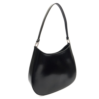 Prada Shoulder Bag Cleo Shoulder Bag in Black, Patent Leather — Back View