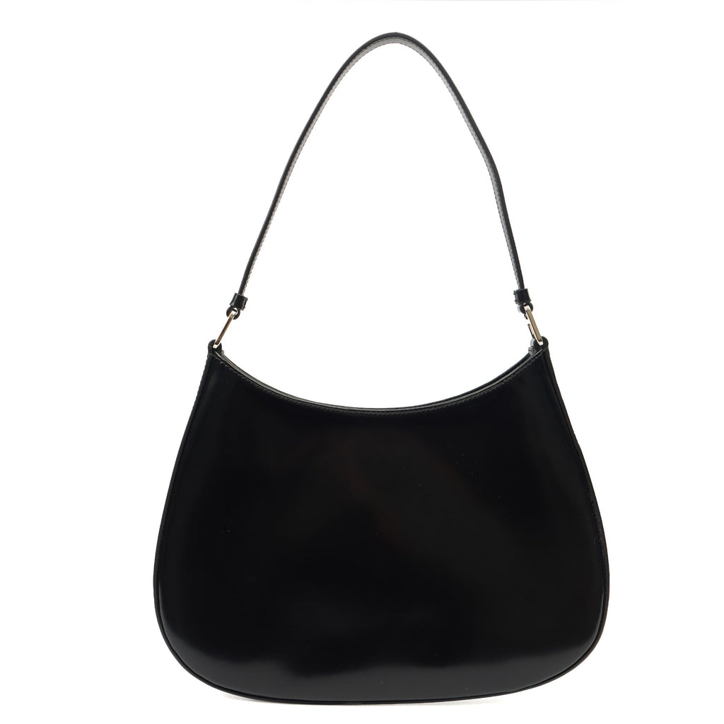 Prada Shoulder Bag Cleo Shoulder Bag in Black, Patent Leather — Top View