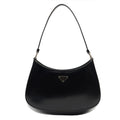 Prada Shoulder Bag Cleo Shoulder Bag in Black, Patent Leather — Front View